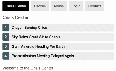 Crisis Center list of crises